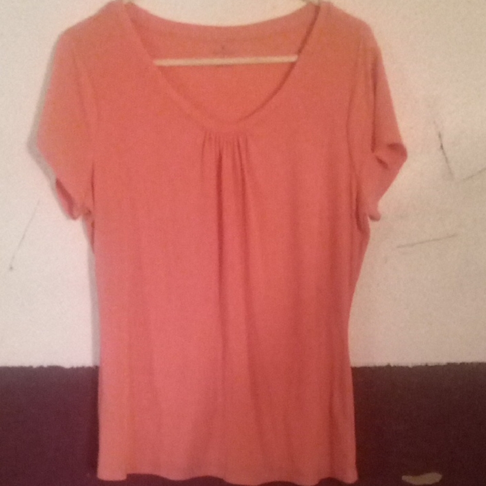 Worthington Coral Short Sleeve Blouse